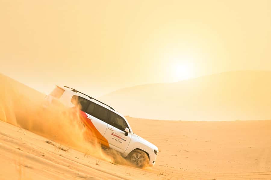 From Abu Dhabi: Dune Bashing Desert Safari - The main event: 40 minutes of dune bashing in a Land Cruiser