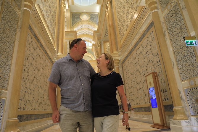 From Abu Dhabi: Sheikh Zayed Mosque, Royal Palace & Etihad Tower - Hotel pickup, air-conditioning, and a small-group pace