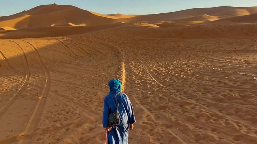 From Fes: 3 Days and 2 Nights Desert Trip to Marrakech - Day 2: Erg Chebbi sunset on camelback, plus that kasbah-at-the-foot-of-the-dunes feeling
