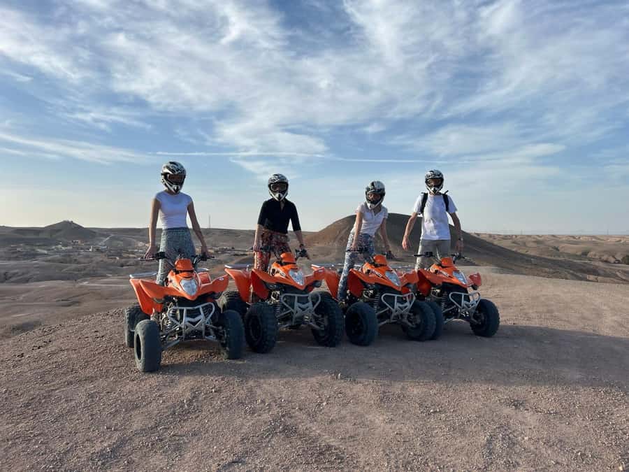 From Marrakech: ATV Quad Bike Tour in Agafay Desert - Quad biking in Agafay: dunes, rocky canyons, and High Atlas views