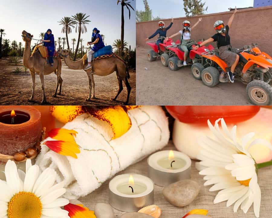 From Marrakech: Camel Ride, Quad Bike & Spa Full-Day Trip - Quad Biking in Marrakech: fast fun with dust management