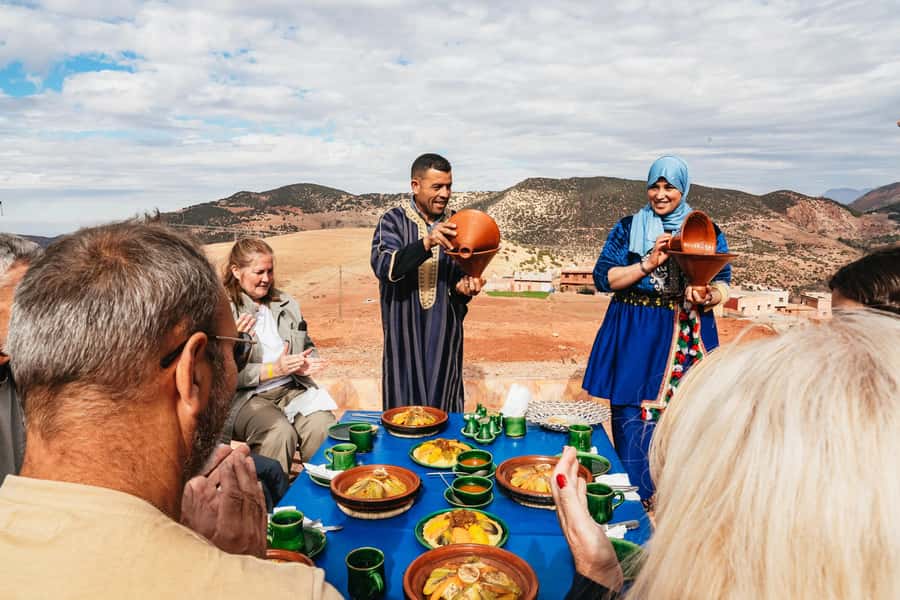 From Marrakech: High Atlas Mountains and 5 Valleys Day Trip - From Marrakech to Ourika: fast escape, mint tea, and red mountains