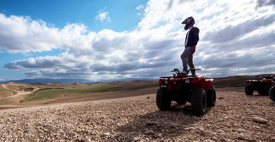 From Marrakech: Premium Agafay Desert Half-Day Quad Biking - The oasis start and safety setup that helps first-timers