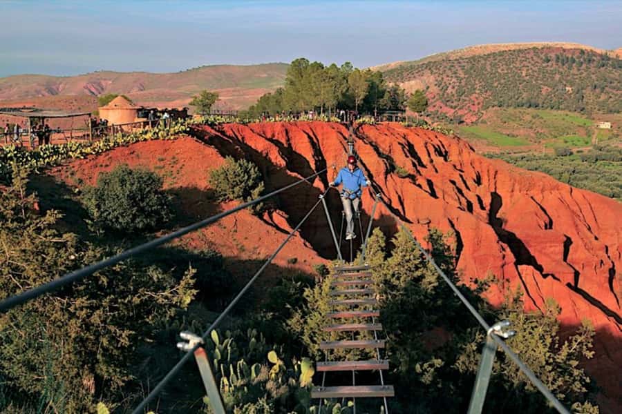 From Marrakesh: Zip-Line & Hike in the Atlas Mountains - Hike through Berber villages: red-mud homes, shortcuts, and a waterfall option
