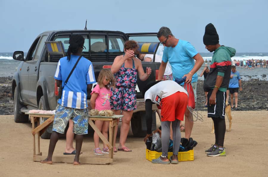 From Sal Island: Blu eye, Salt lake, Lemon Sharks & Palmeira - Murdeira Bay swim and Palmeira’s fishing-village feel