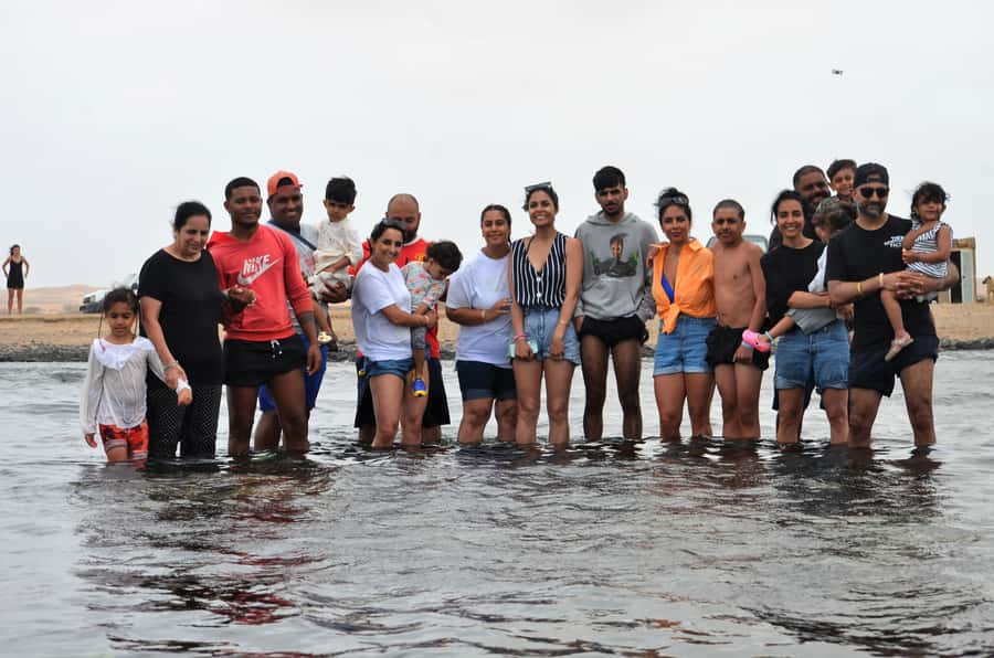 From Sal Island: Blu eye, Salt lake, Lemon Sharks & Palmeira - Terra Boa mirage and the viewpoint climb
