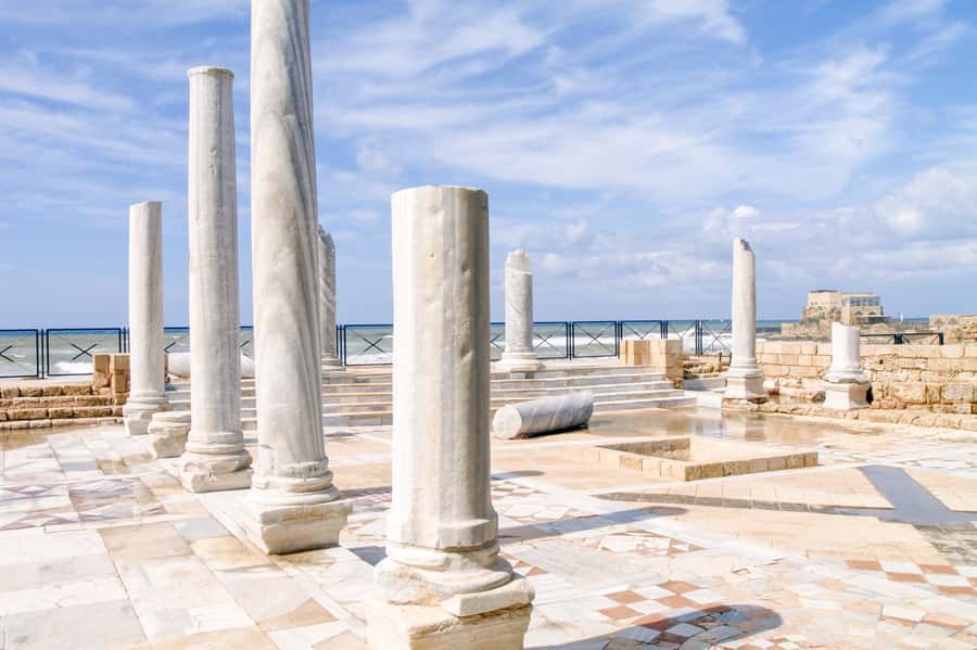 From Tel Aviv: Caesarea, Haifa and Akko Day Trip - Caesarea’s Roman amphitheater and harbor ruins