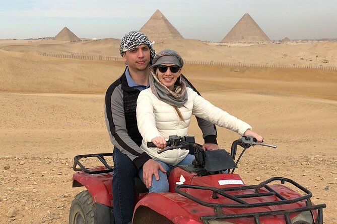 Giza pyramids, Sphinx, ATV bike, Lunch,Camel ride, Dinner cruise& shopping tour - Giza Plateau start: getting oriented fast at the pyramids area