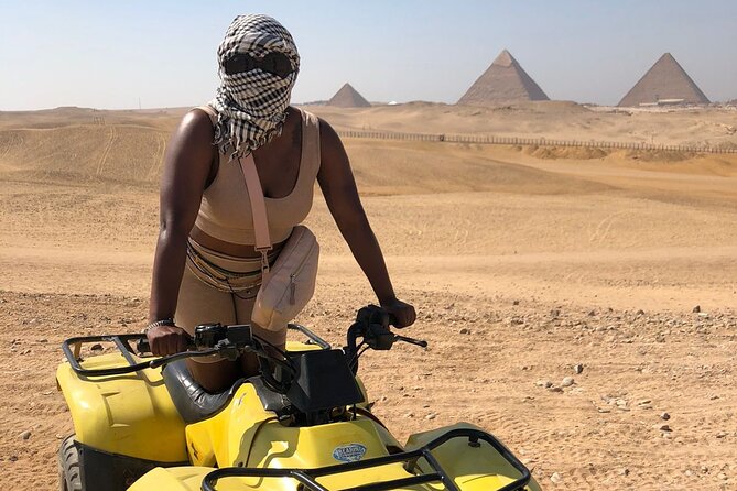 Giza pyramids, Sphinx, ATV bike, Lunch,Camel ride, Dinner cruise& shopping tour - The decision point: pyramid interiors can add cost and time