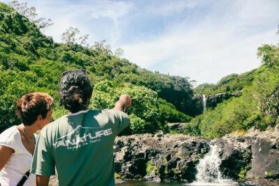 Hiking Sept Cascades (Tamarind Falls) - Half Day - The Trail Through Forest and Dark Volcanic Rock