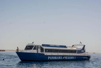 Hurghada: Panoramic Semi-Submarine Cruise with Snorkeling - Inside the semi-submarine: panoramic windows and a 5-meter descent