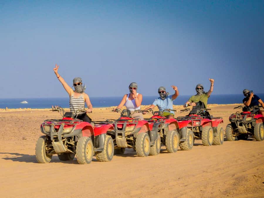 Hurghada: Quad Bike, Camel, Show, Dinner, & Stargazing Trip - Camel Ride: A Short Culture Moment, Plus an Upgrade If You Want More