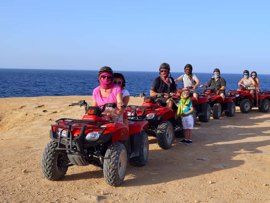 Makadi Bay: Sunset Quad & ATV Adventure & Seaview - Sunrise Breakfast vs Sunset Dinner, Show, and Telescope Stargazing