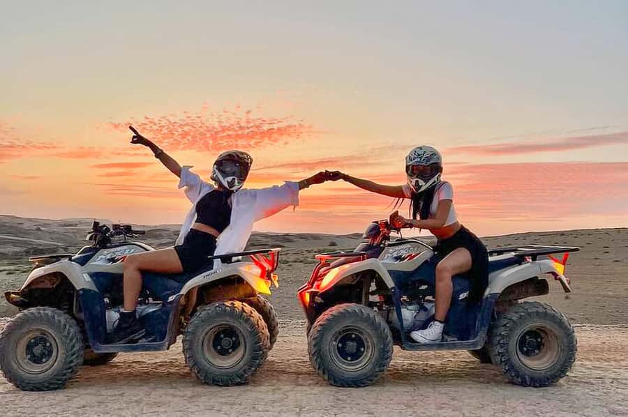 Marrakech: Agafay Desert: Camel ride Quad Bike, Dinner show - Hotel Pickup in Marrakech, Plus a Real Argan Oil Stop