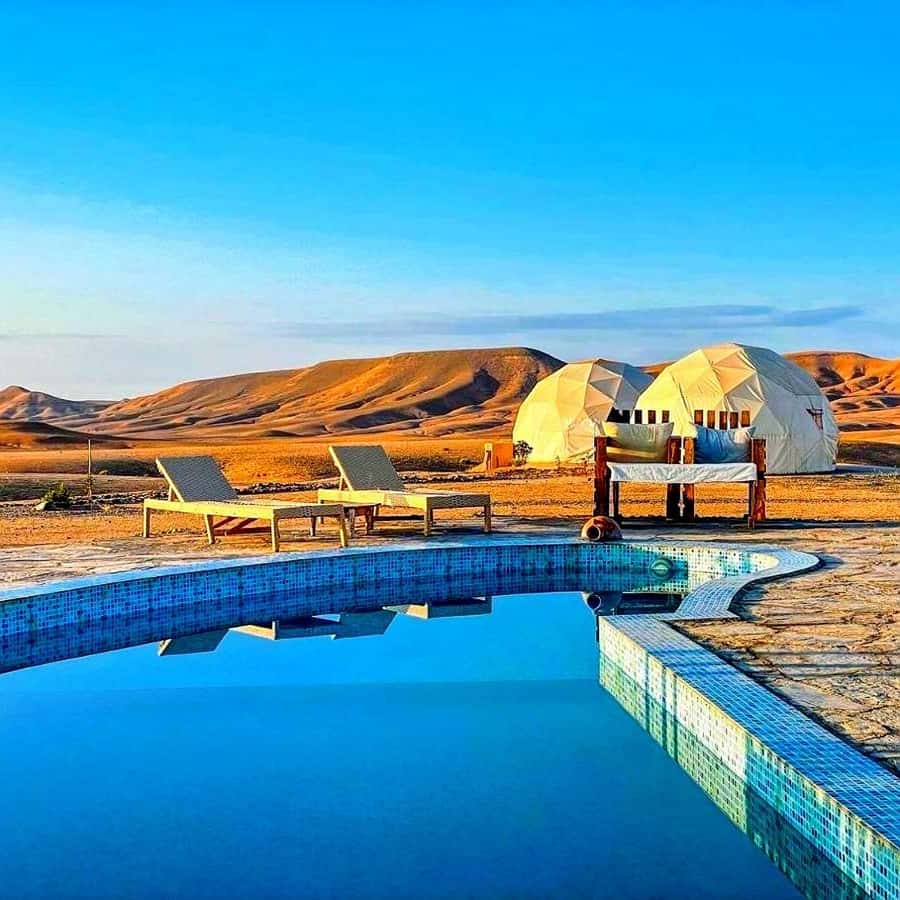 Marrakech: Agafay Desert Camp Lunch with Camel Ride and Pool - Camel ride included: fun, but manage expectations