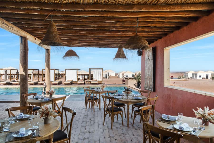 Marrakech: Agafay Desert Inara Camp Pool Day Pass with Lunch - The van ride through Agafay: quick scenery time, then you slow down