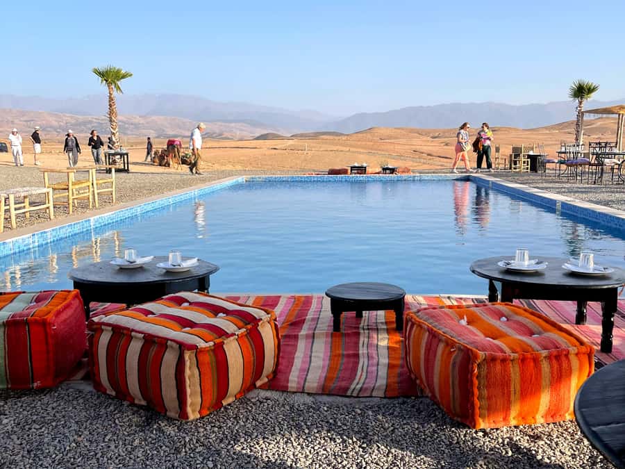 Marrakech: Agafay Desert, Lunch, Camel Ride, & Swimming Pool - How the day starts: Marrakech pickup and a fast shift in pace