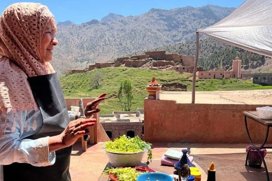 Marrakech: Atlas Mountains Cooking Class with Berber Family - The cooking lesson: tagine, couscous, and bread from the family kitchen
