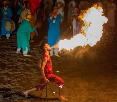 Marrakech: Chez Ali Fantasia Folklore Show & Moroccan Dinner - Pre-Show Moments: Knights, Ali Baba Cave, and Photos at the Entrance