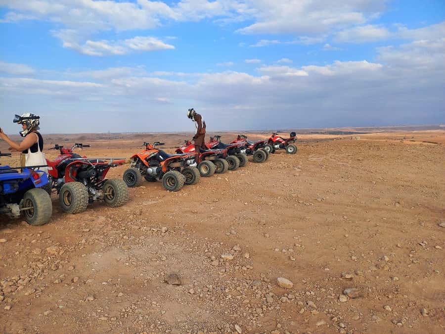 Marrakech: Desert and Palm Grove Sunset Quad Tour with Tea - What to wear and pack for dusty quad biking