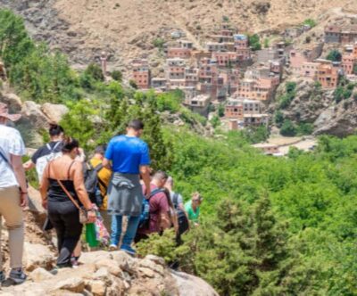 Marrakech: Ourika Valley,Waterfalls, Atlas Luxury Day trip - Tnin Ourika: a market stop and village atmosphere
