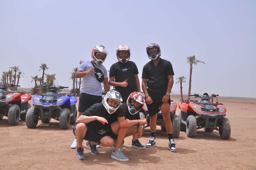 Marrakech: Palm Grove and Jbilat Desert Quad Bike Tour - Small group format: 10 people changes the whole vibe