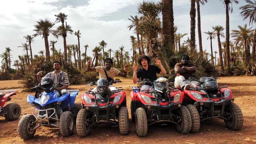 Marrakech: Palmeraie Guided Quad Biking Tour with Tea - Pickup from your riad: less time navigating, more time riding