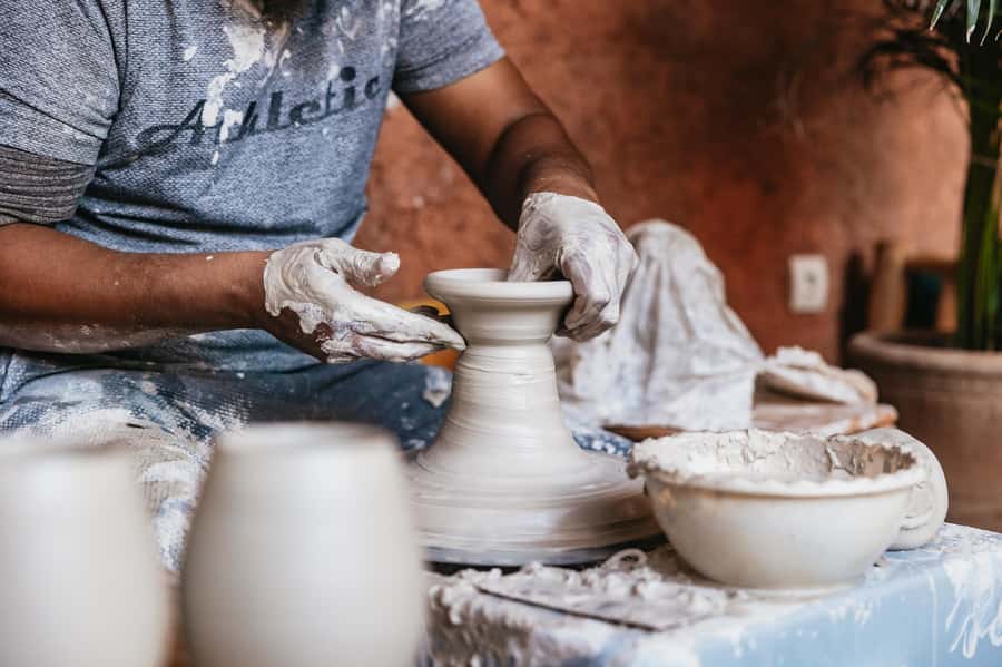 Marrakech: Pottery Workshop with Moroccan Tea - The 15-minute demo that gets you making instead of watching