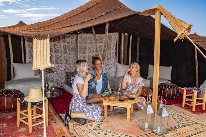Marrakesh: Sunset Dinner in Agafay Desert with Show & Transfers - Camel Ride Upgrade: Fun Classic Moment with Safety Limits