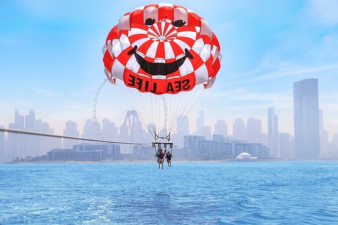 Parasailing in Dubai with Palm Jumeirah and JBR Beach views - Meeting at Sea Life Watersports Dubai Harbour: What to Expect Before You Fly