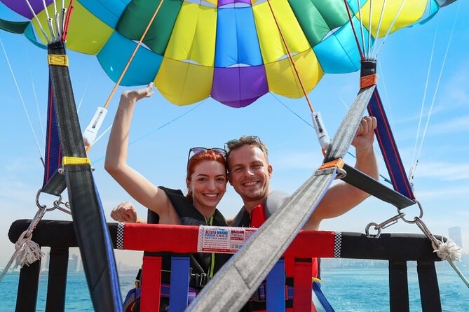 Parasailing in Dubai with Palm Jumeirah and JBR Beach views - The Dubai Harbour to JBR Beach Transfer: Fast, Scenic, and Sometimes Hot