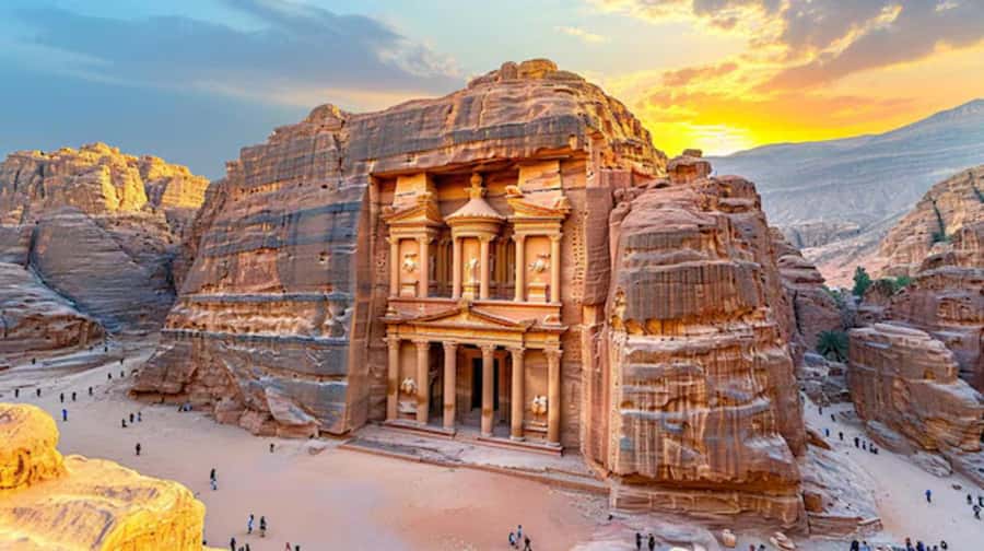 Petra & Wadi Rum: Full Day Private Tour with Hotel Pickup - Bedouin tent tea and Jebel Khaz’ali (Lawrence Spring) for the big payoff