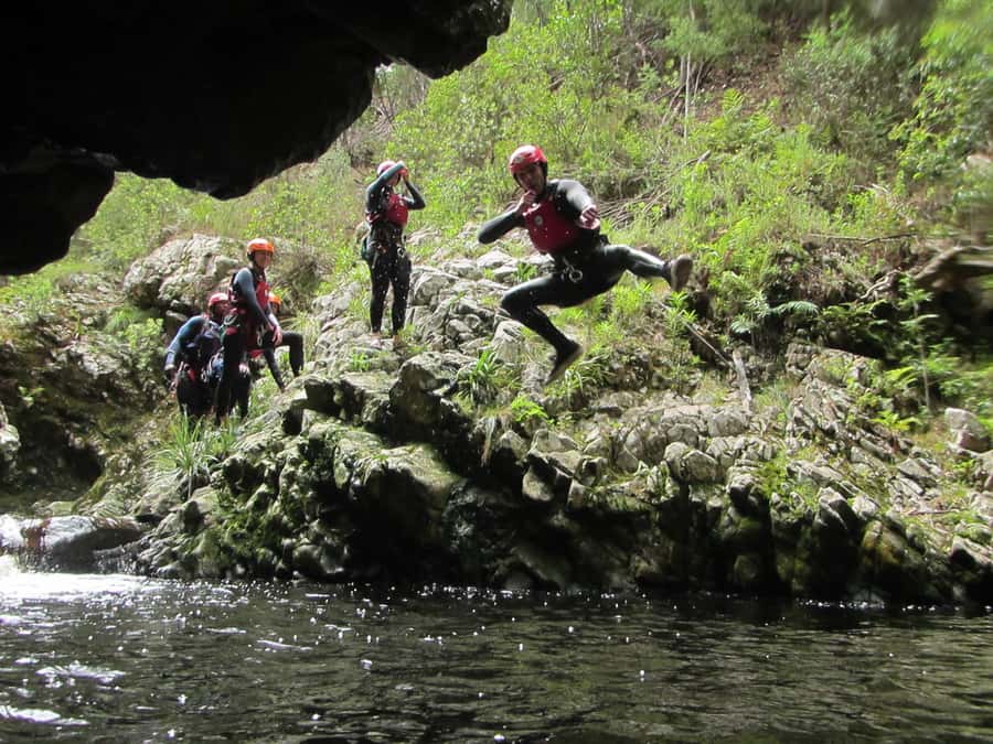 Plettenberg Bay: Canyoning Trip - The 55-meter zip-line: the big finish