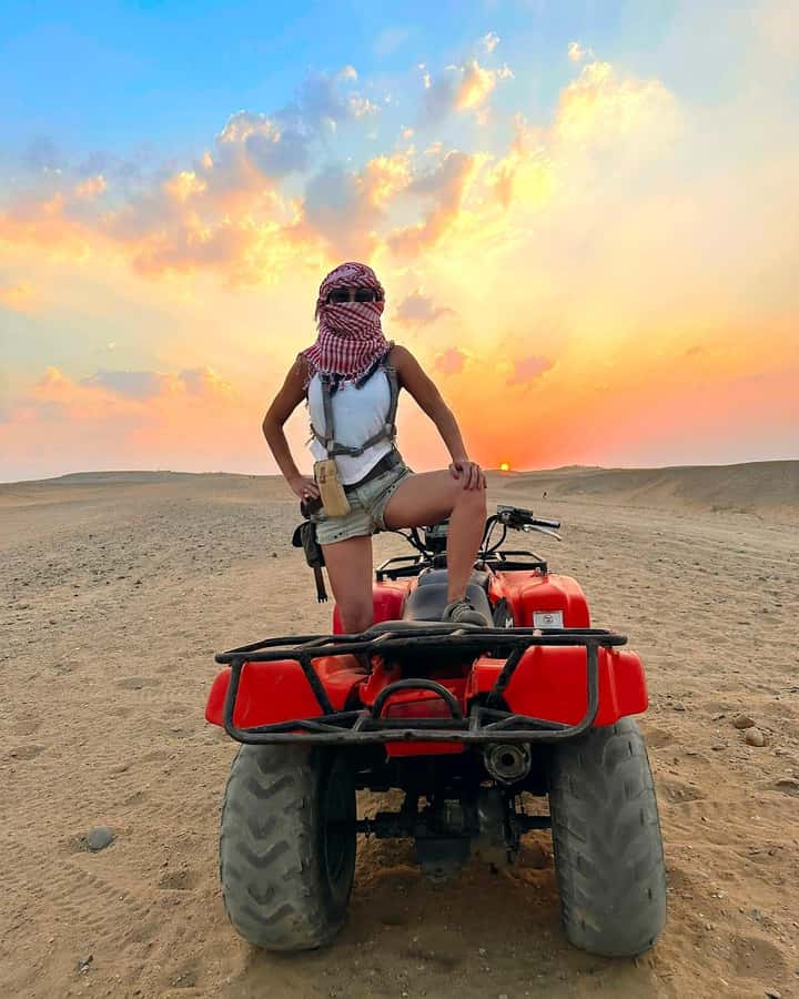 Quad Biking Tour in Sharm El Sheikh Desert - Safety briefing: helmets, practice, and riding in a single line