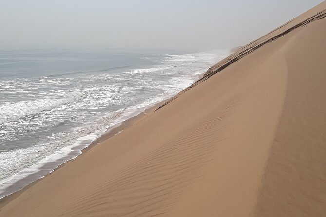 Scenic Sandwich Harbour Tour - Stop 2: Flamingo lagoon at Walvis Bay Ramsar wetlands