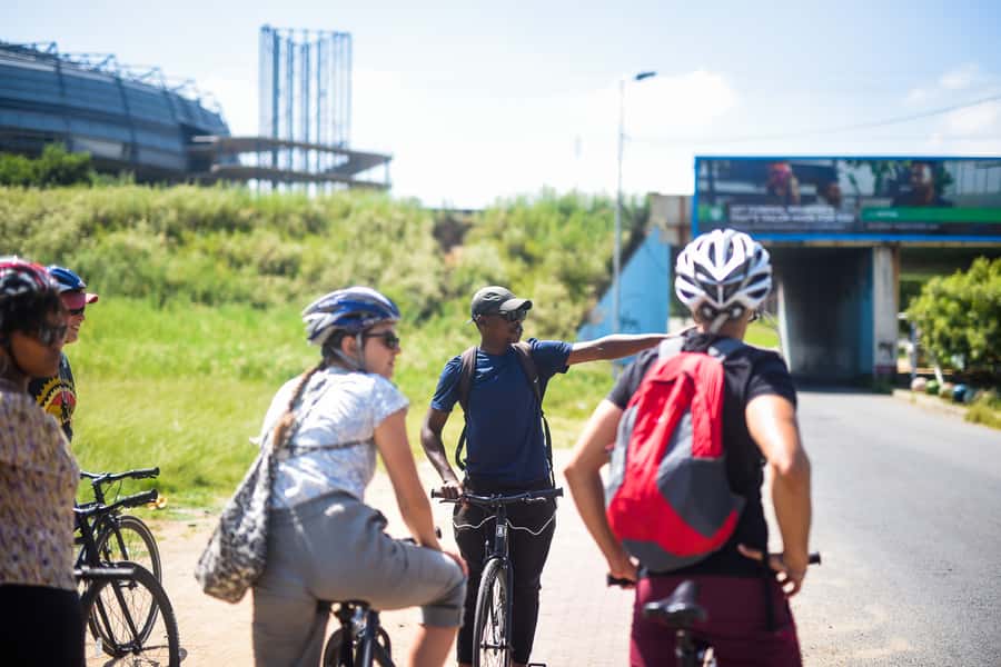 Soweto: Guided Bicycle Tour with Lunch - Orlando East and Orlando Stadium: seeing the neighborhood scale up close