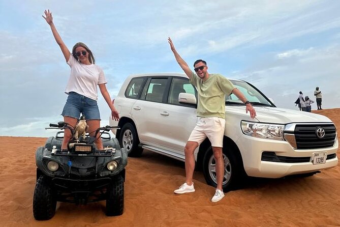 Sunset Desert Safari Quad bike Camel ride Sand Board & BBQ Dinner - Al Awir camp after sunset: camel ride, henna, and live Arabic music