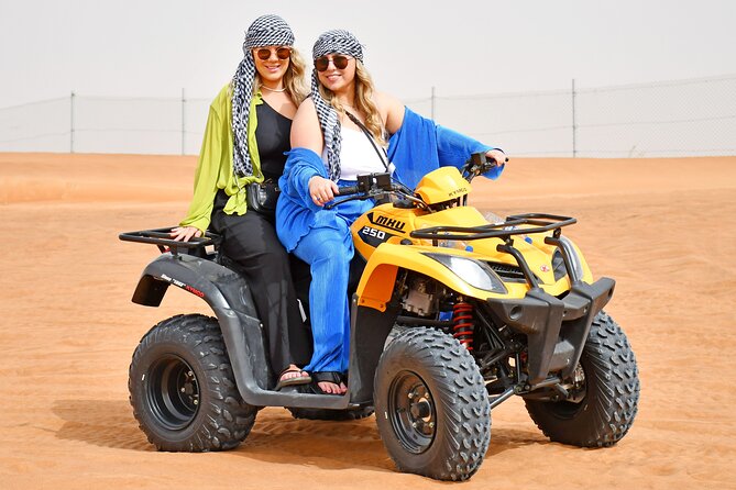 Sunset Desert Safari Quad bike Camel ride Sand Board & BBQ Dinner - Sheesha, coffee, and the small “camp comforts”