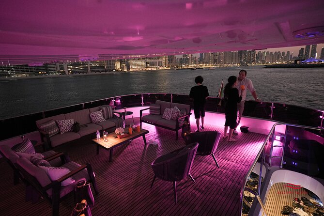 Superyacht Experience in Dubai with Dinner and Live Music - The route: Jumeirah Beach Residence, Ain Dubai, and Atlantis views