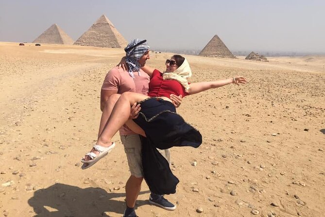 VIP Giza Pyramids, Sphinx, Lunch,Camel Ride & inside 3rd pyramid - Khafre’s Pyramid: the casing stones illusion (Stop 3)