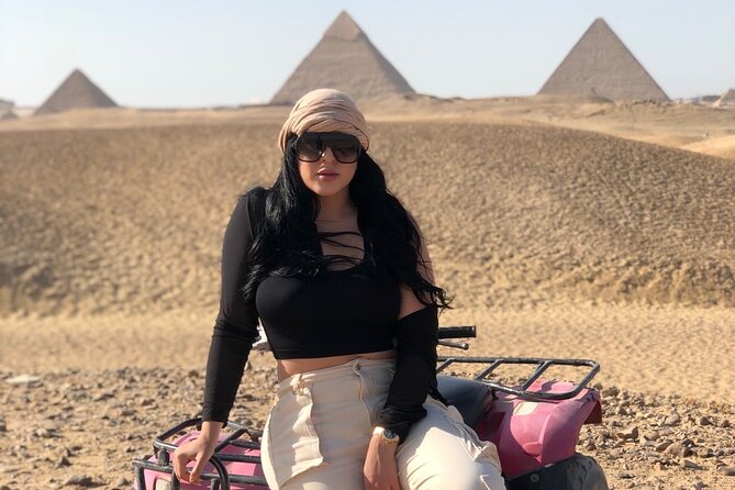 VIP Giza Pyramids,Sphinx,ATV bike,CamelRide,Shopping&DinnerCruise - Getting close to the Sphinx: time for photos and a guided assist