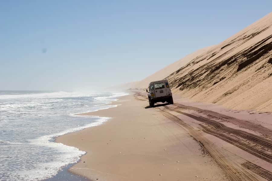 Walvis Bay: 4x4 Desert Excursion to Sandwich Harbour Bay - The dune-top lunch: oysters, sparkling wine, and salty air