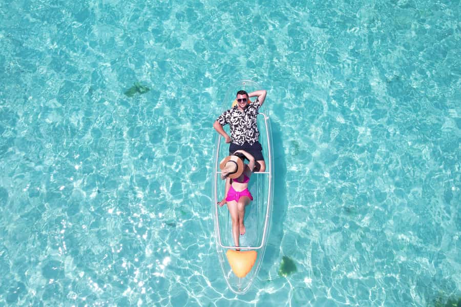 Zanzibar: Transparent Kayak and Drone (with Pickup Included) - Price and Value at Around $45 Per Person